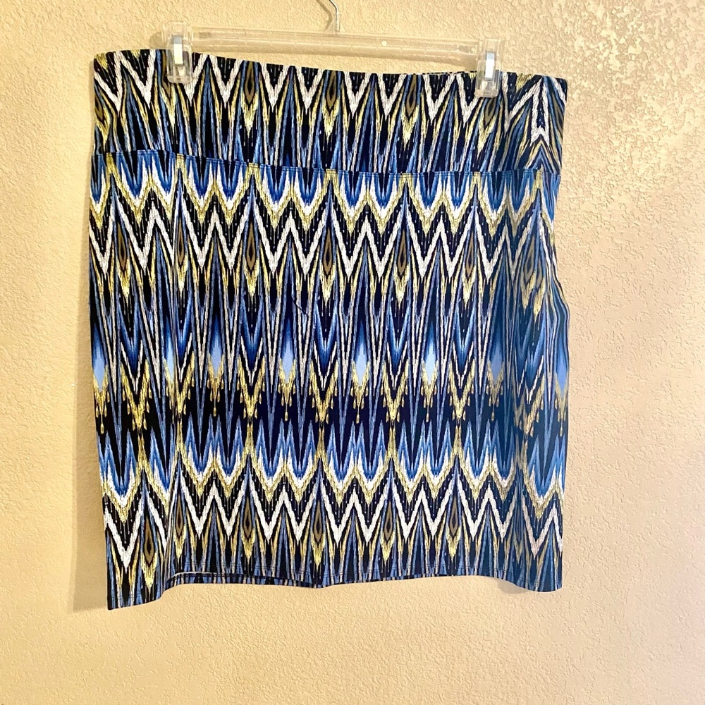 “J-Jill” Wearable Collection Smooth Zig Zag Design Pencil Skirt Size XL